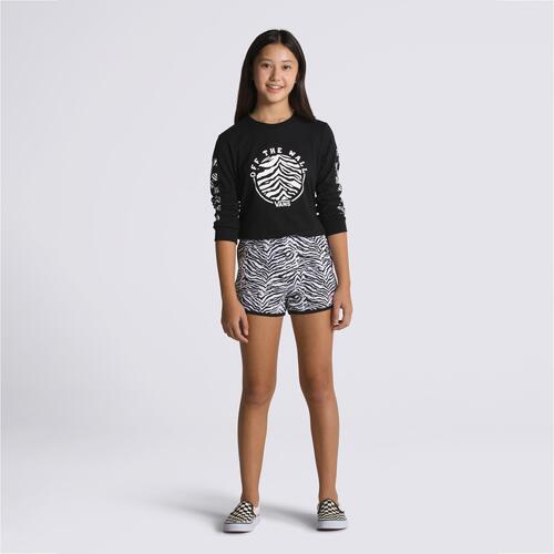 Vans SAS Shorts - Girls' Grade School Black/White Cover