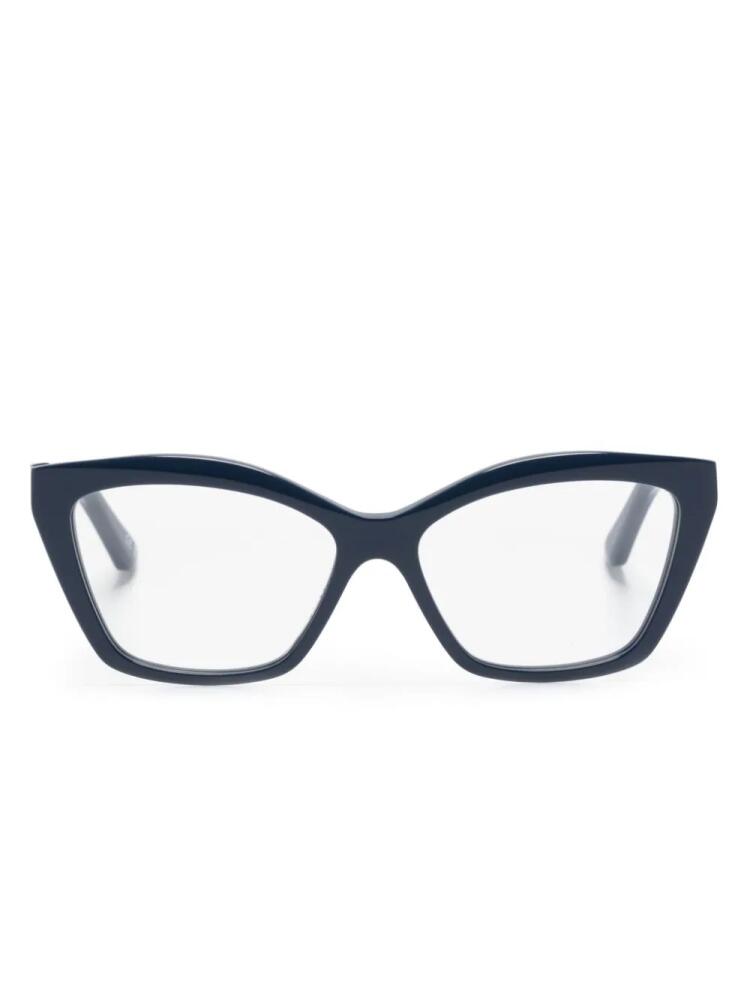 Balenciaga Eyewear logo-lettering cat-eye glasses - Blue Cover