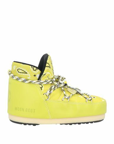 Alanui X Moon Boot Woman Ankle boots Acid green Textile fibers Cover