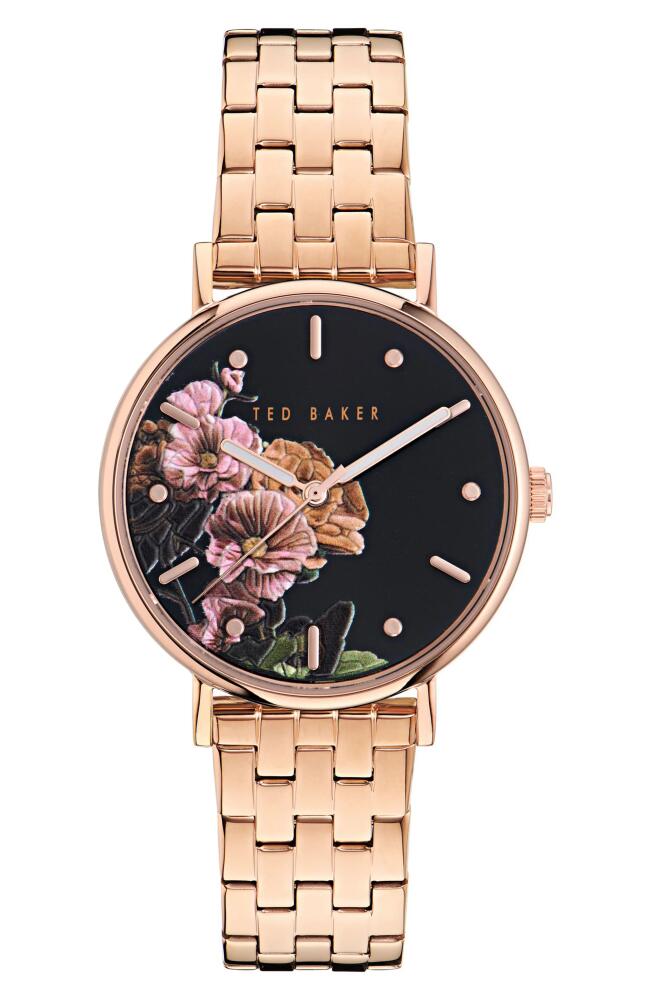 Ted Baker London Floral Bracelet Watch in Rose Gold-Tone Cover