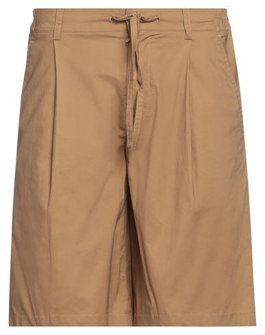 Grey Daniele Alessandrini Man Shorts & Bermuda Shorts Khaki Cotton, Elastane Cover