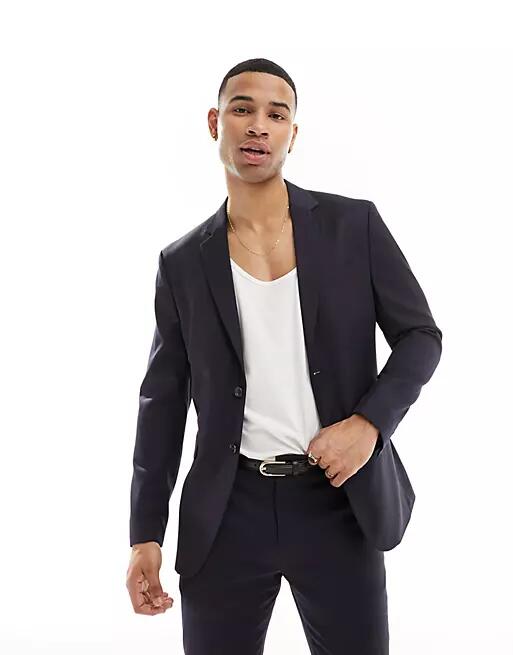 Selected Homme slim fit suit jacket in navy Cover