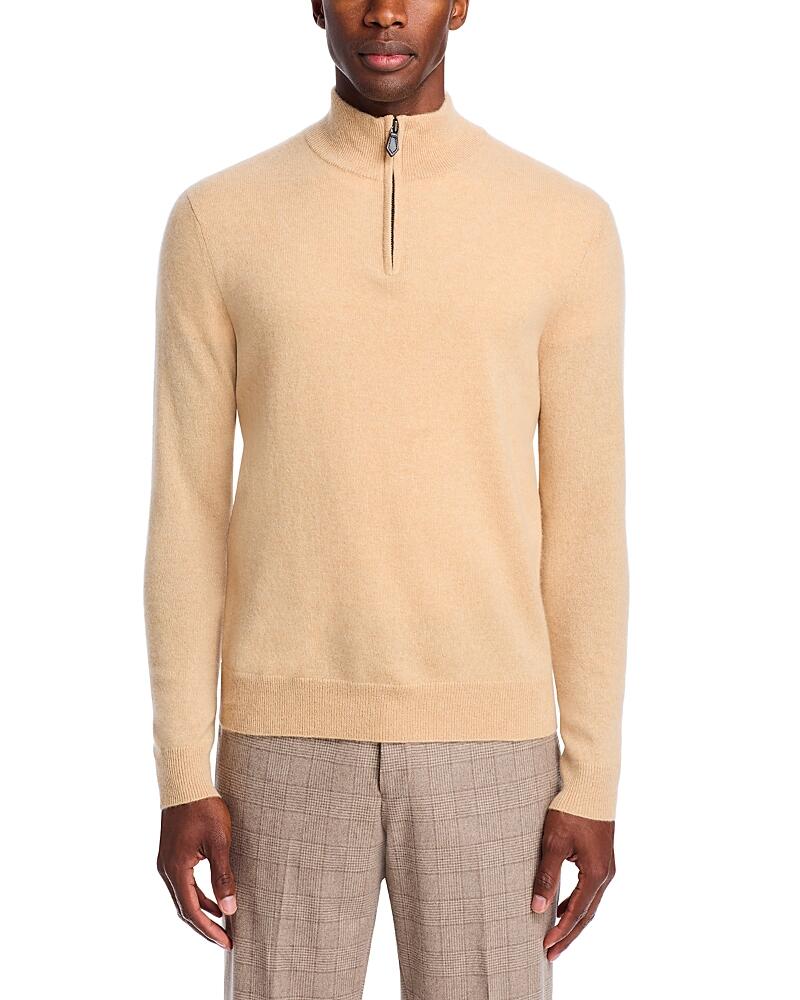 The Men's Store at Bloomingdale's Ginger Cashmere Half-Zip Sweater - Exclusive Cover