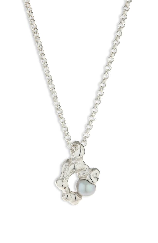 FARIS Fellini Cultured Pearl Pendant Necklace in Silver Cover