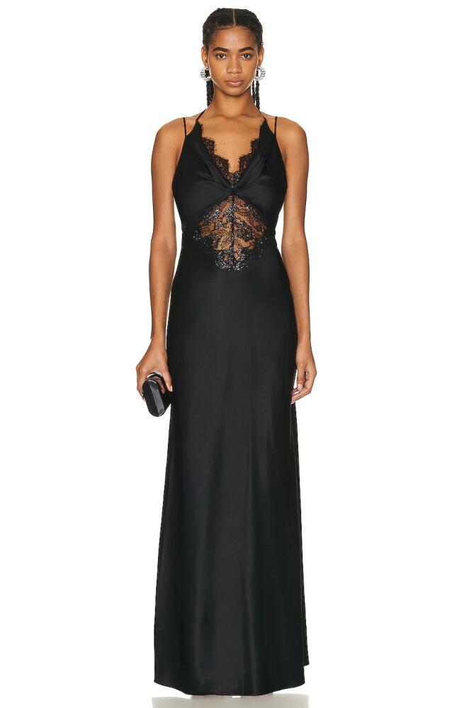 ET OCHS Maria Silk And Lace Gown in Black Cover