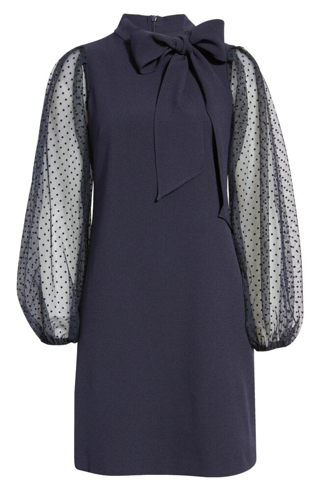 Vince Camuto Bow Neck Long Sleeve Shift Dress in Navy Cover