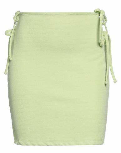 Na-kd Woman Mini skirt Light green Polyester, Viscose, Elastane Cover