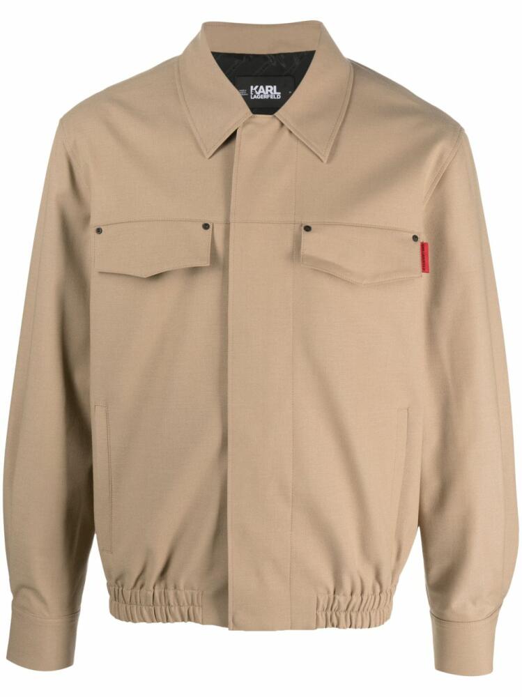 Karl Lagerfeld tailored shirt jacket - Neutrals Cover