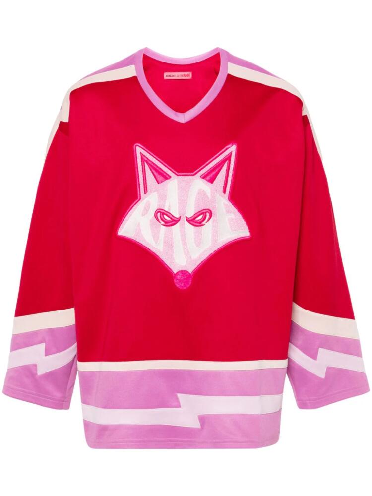 MEMBERS OF THE RAGE Fox-patch hockey jersey - Red Cover