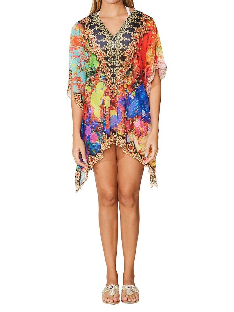 Ranee's Women's Mix Print Caftan Coverup Cover