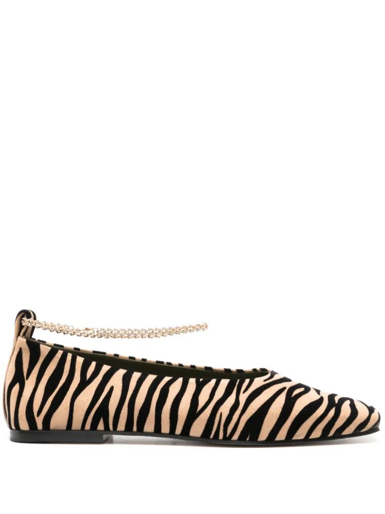 MARIA LUCA zebra-print ballet flats - Neutrals Cover