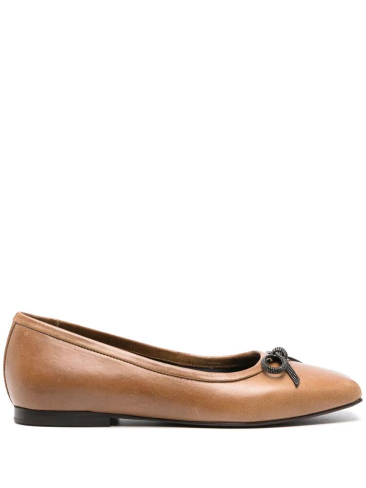 Brunello Cucinelli Monili chain detail ballet flats - Brown Cover