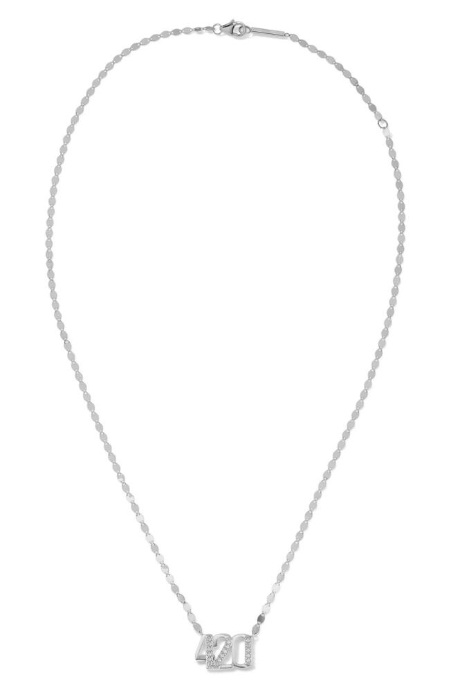 Lana Diamond 3 Number Pendant Necklace in White Cover