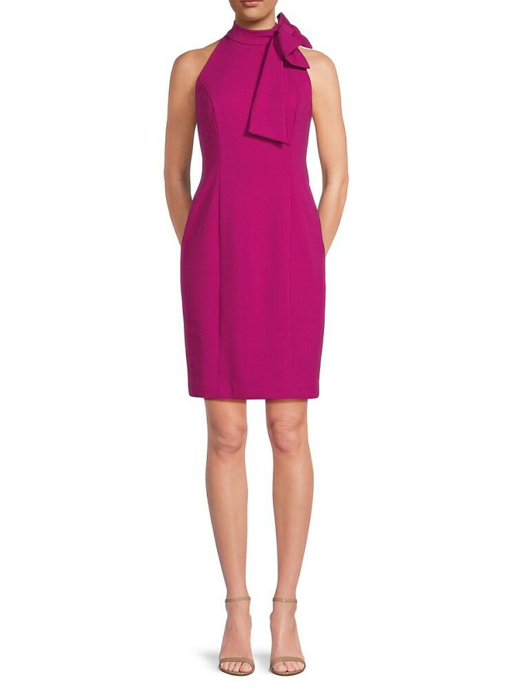 Eliza J Women's Bow Sheath Mini Dress - Berry Cover