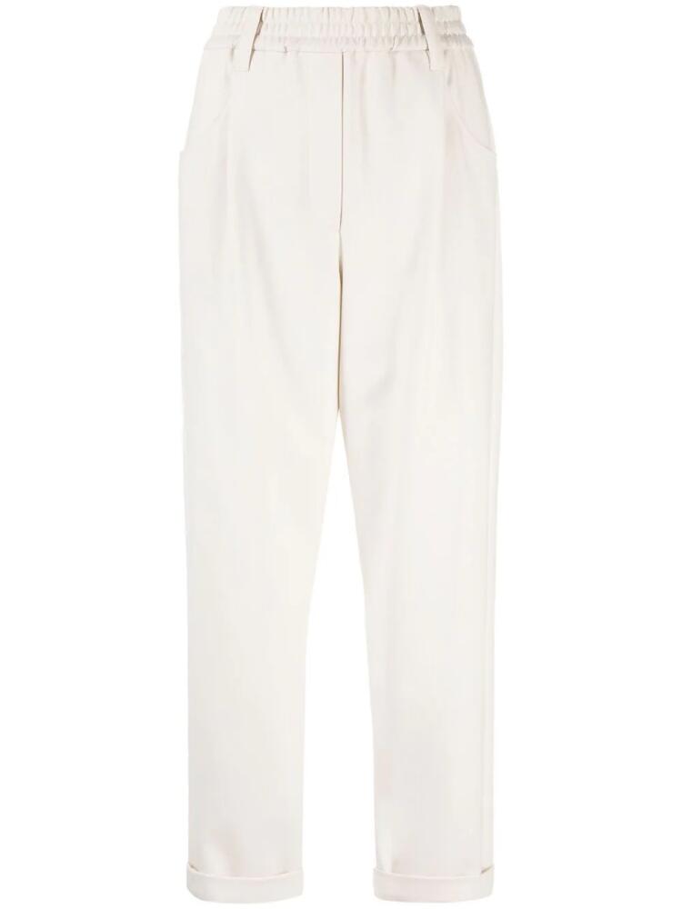 Brunello Cucinelli cropped straight-leg trousers - Neutrals Cover