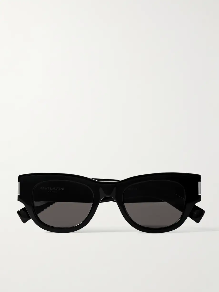 SAINT LAURENT Eyewear - Round-frame Acetate Sunglasses - Black Cover