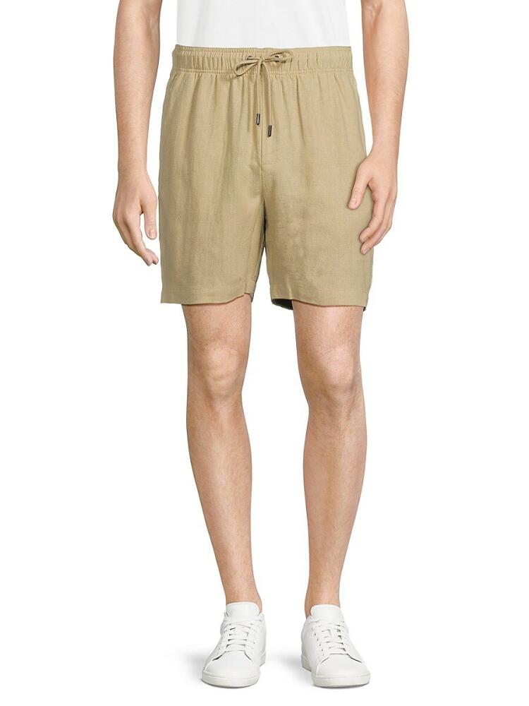 Onia Men's Drawstring Linen Blend Shorts - Sand Cover