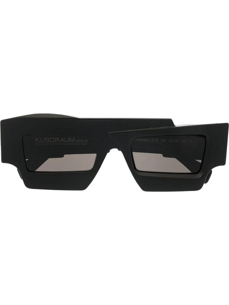 Kuboraum square tinted sunglasses - Black Cover