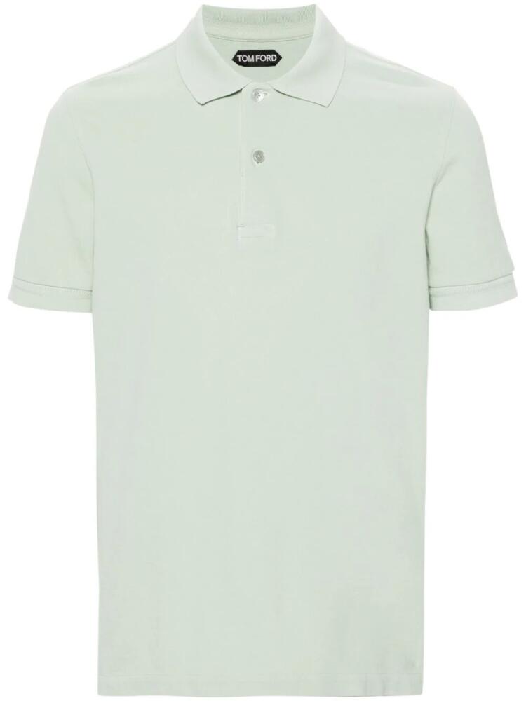 TOM FORD short-sleeve cotton polo shirt - Green Cover