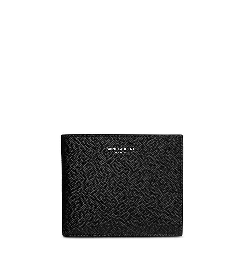 Saint Laurent Saint Laurent Paris East/West Wallet in Grain De Poudre Embossed Leather Cover