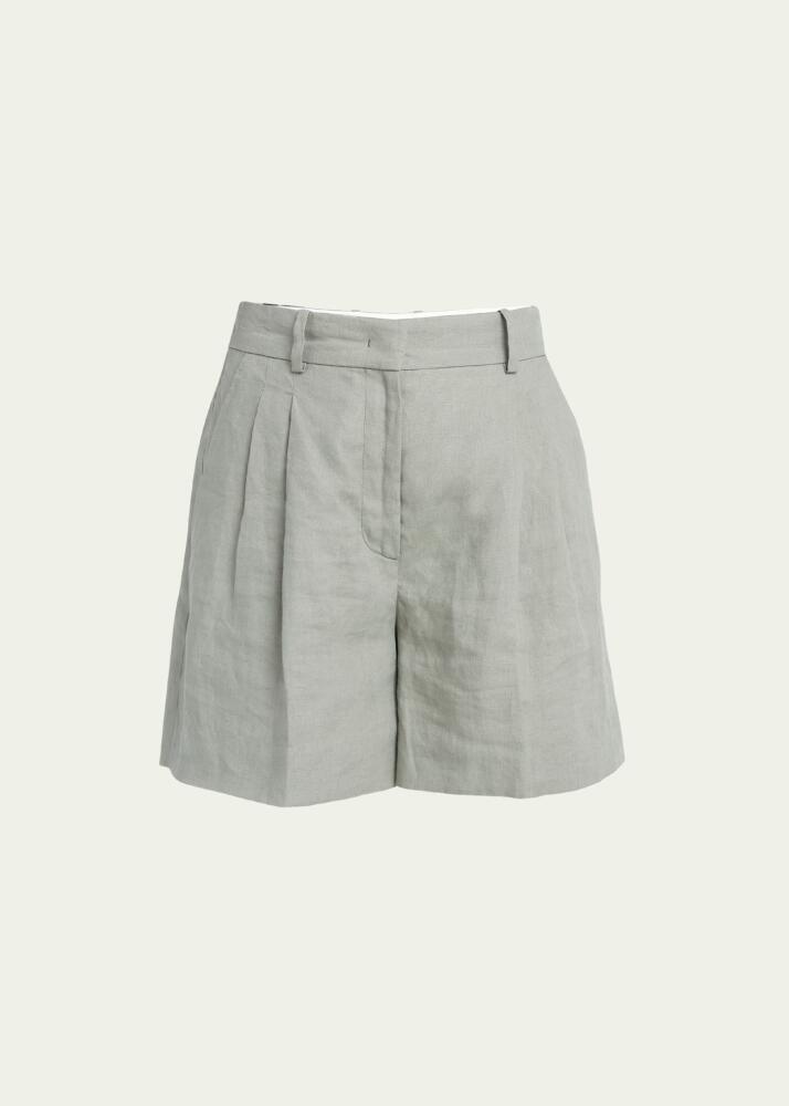 Kiton Pintuck Linen Shorts Cover