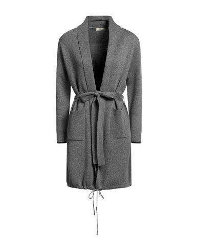 Cashmere Company Woman Cardigan Grey Wool, Cashmere Cover