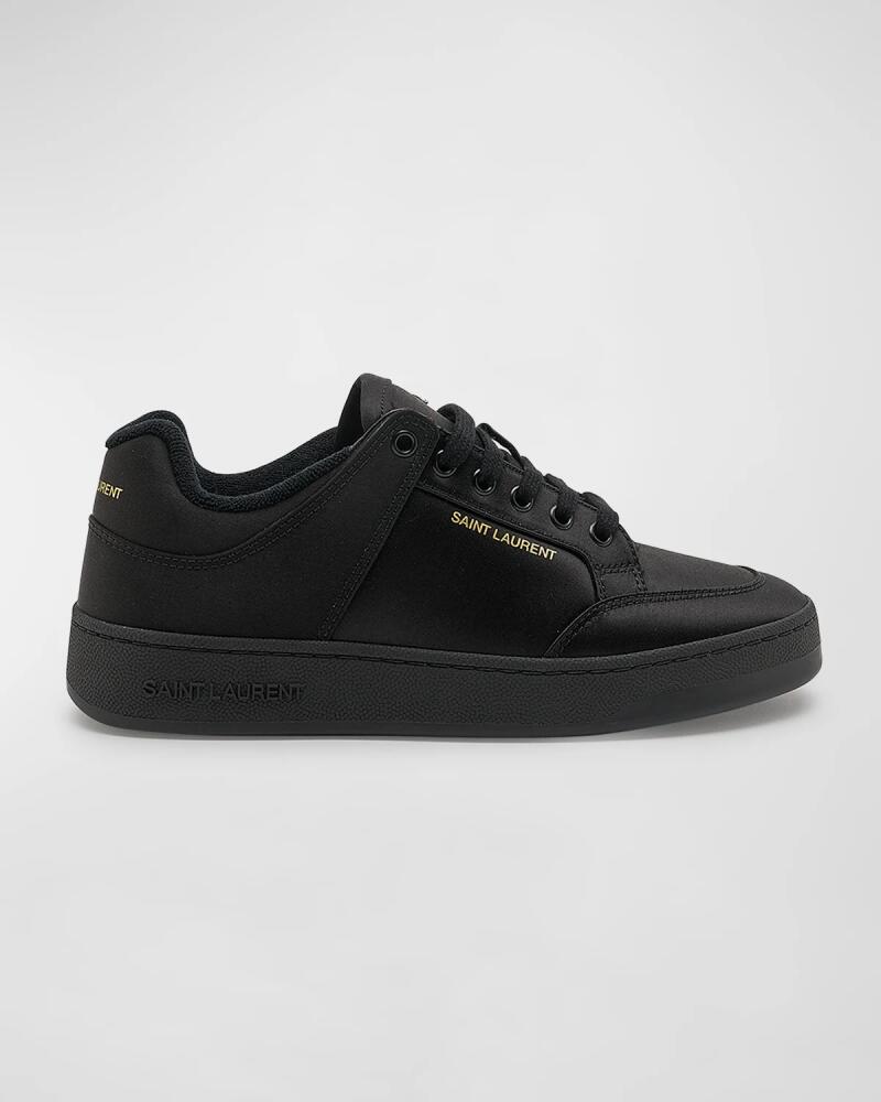 Saint Laurent Silk Low-Top Court Sneakers Cover