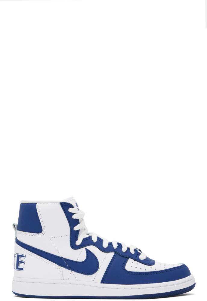 Comme des Garçons Homme Plus Blue & White Nike Edition Terminator High Sneakers Cover