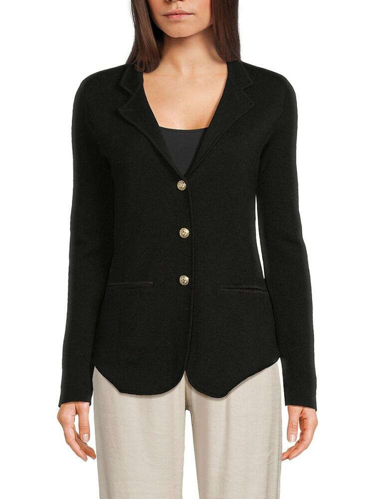 Bruno Magli Women's Cashmere Knit Blazer - Black Cover