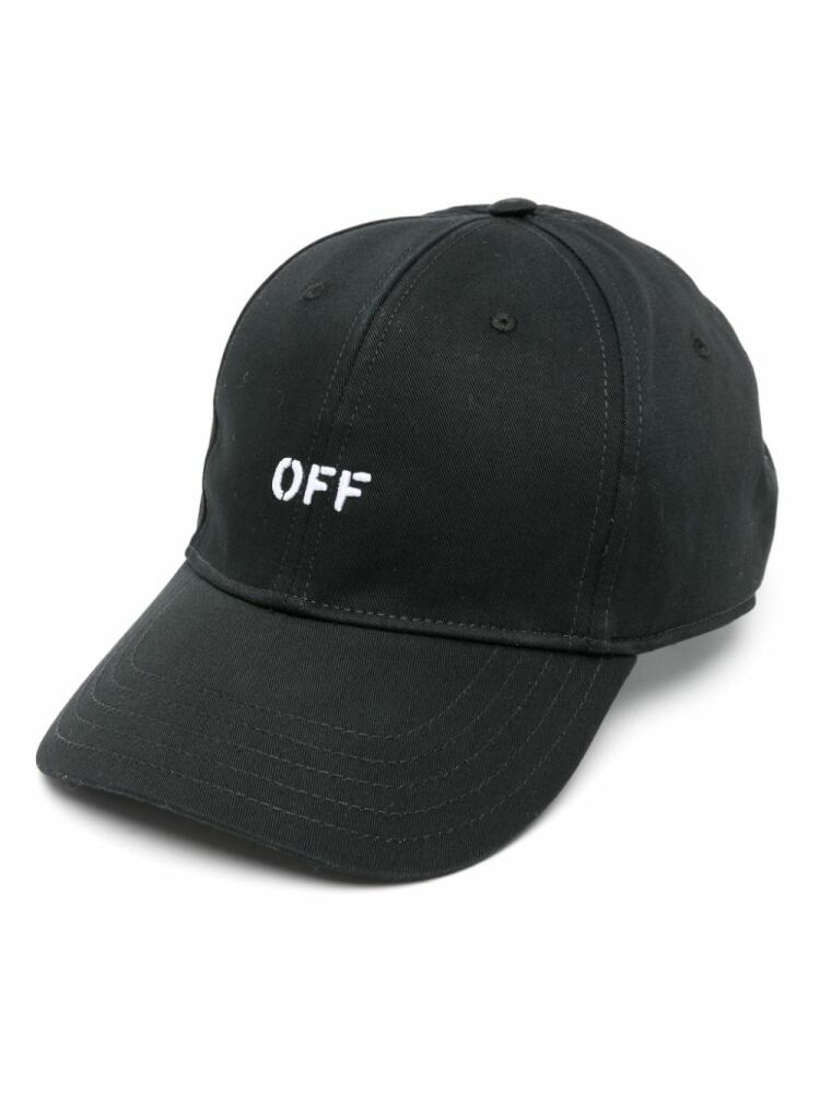 Off-White logo-embroidered cotton baseball cap - Black Cover