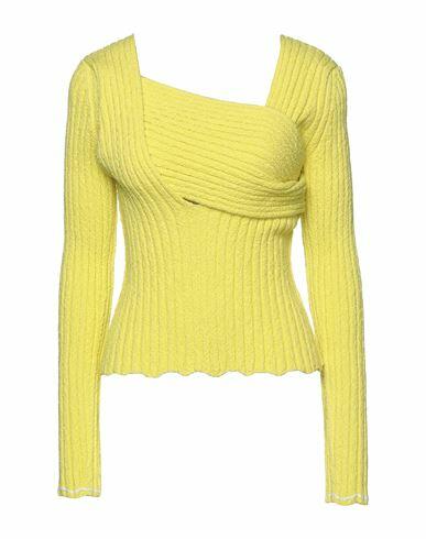 Bottega Veneta Woman Sweater Yellow Cotton, Polyamide, Elastane Cover