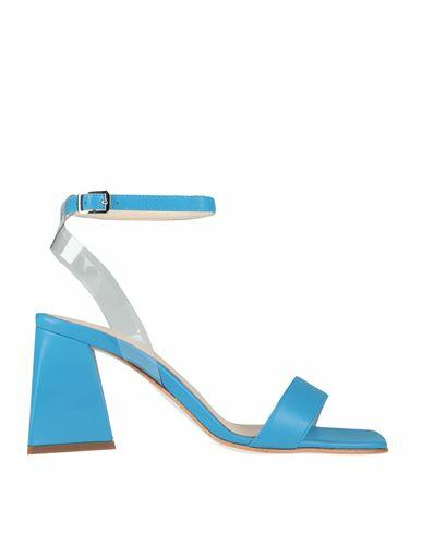 Luca Valentini Woman Sandals Azure Soft Leather Cover