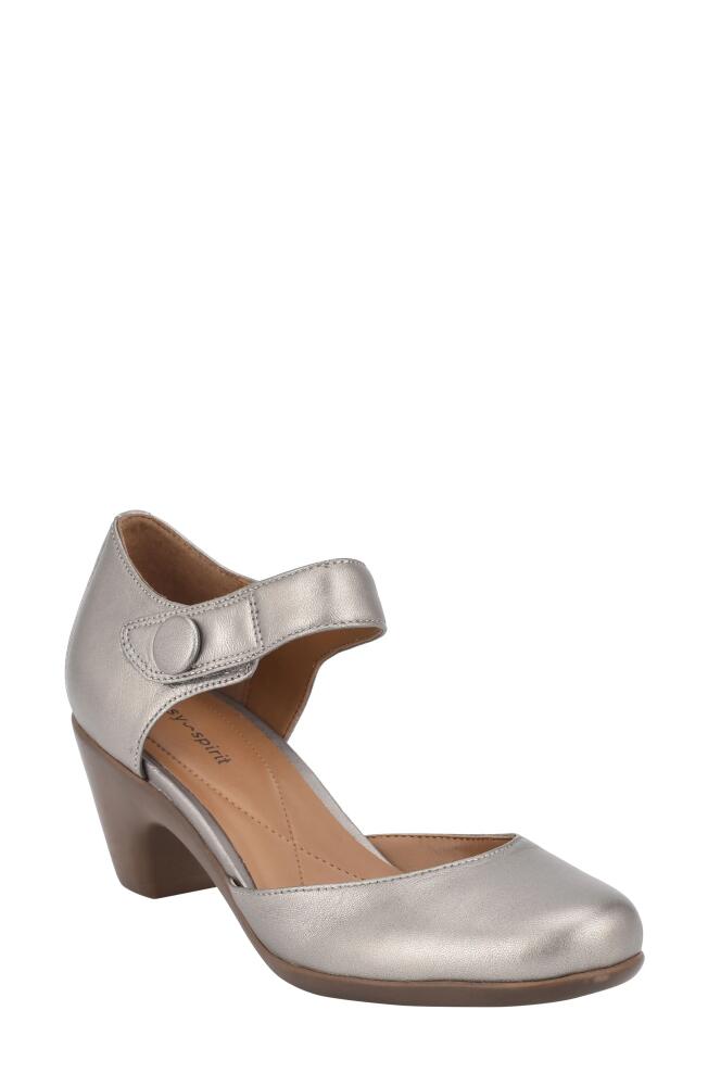 Easy Spirit Clarice Pump in Pewter Leather Cover