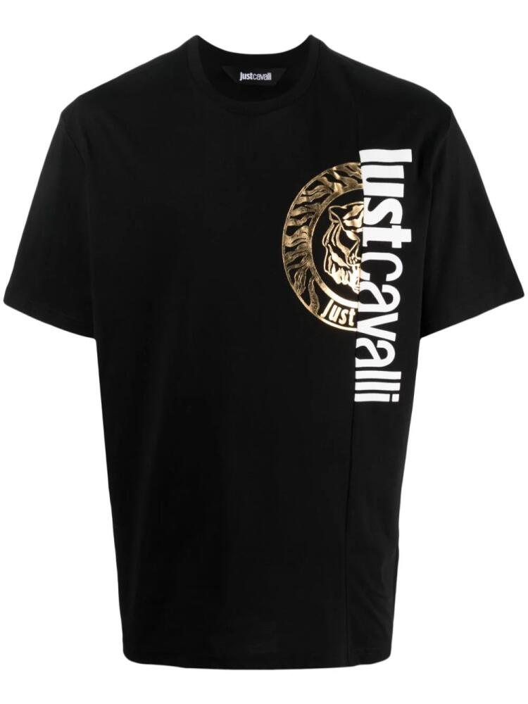 Just Cavalli logo-print cotton T-shirt - Black Cover