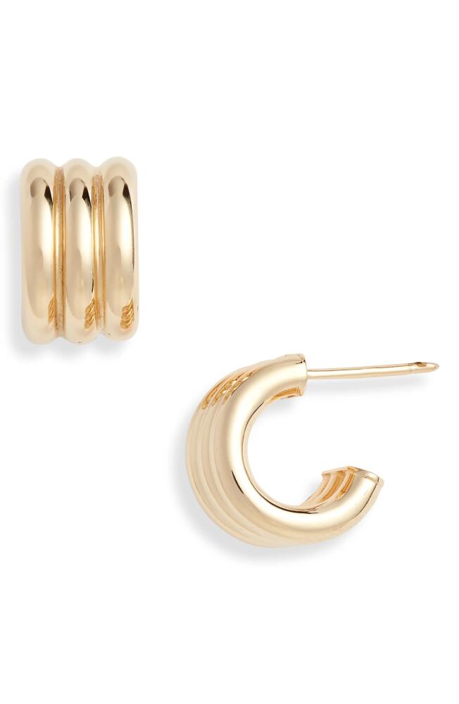 Jennifer Zeuner Allegra Triple Hoop Earrings in Yellow Gold Cover