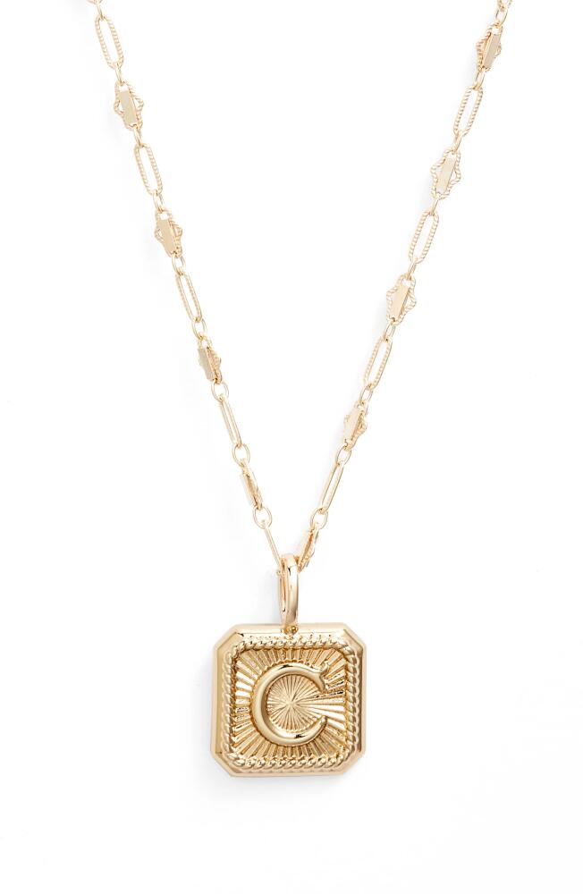 MIRANDA FRYE Harlow Initial Pendant Necklace in Gold - C Cover