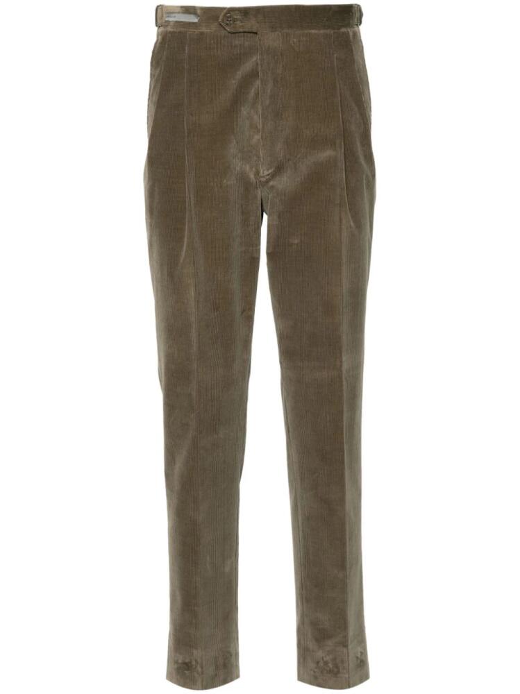 Corneliani corduroy slim-fit trousers - Green Cover