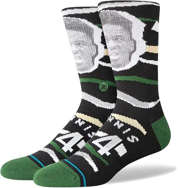 Stance Faxed Giannis (Black) Crew Cut Socks Shoes Cover