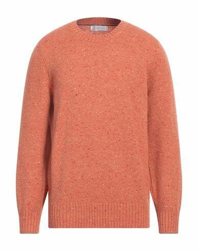 Brunello Cucinelli Man Sweater Orange Virgin Wool, Cashmere, Polyamide Cover