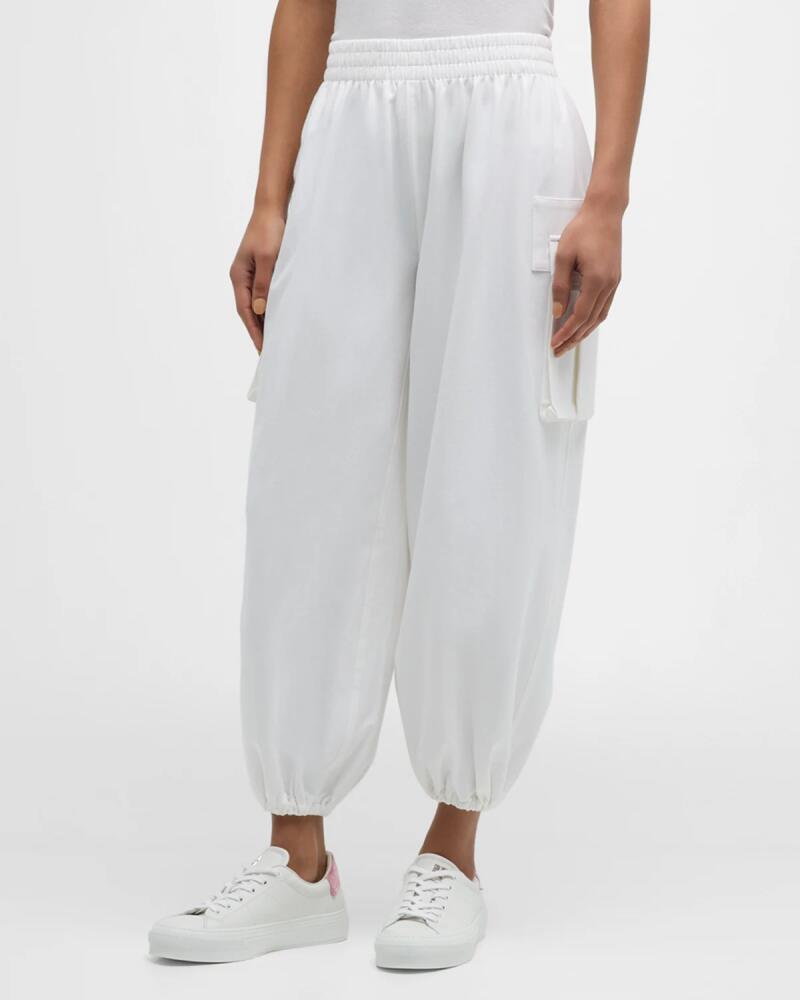 Norma Kamali Oversized Boyfriend Cargo Sweatpants Cover