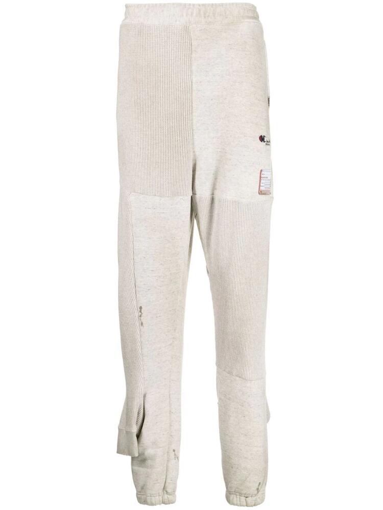 Maison MIHARA YASUHIRO double ankle-cuff cotton joggers - Neutrals Cover