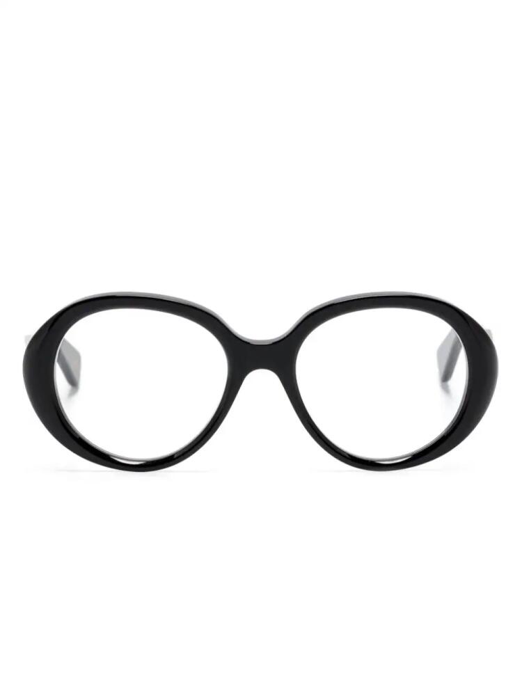 Chloé Eyewear logo-debossed round-frame glasses - Black Cover