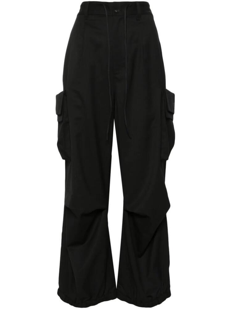 Y-3 wide-leg cargo trousers - Black Cover