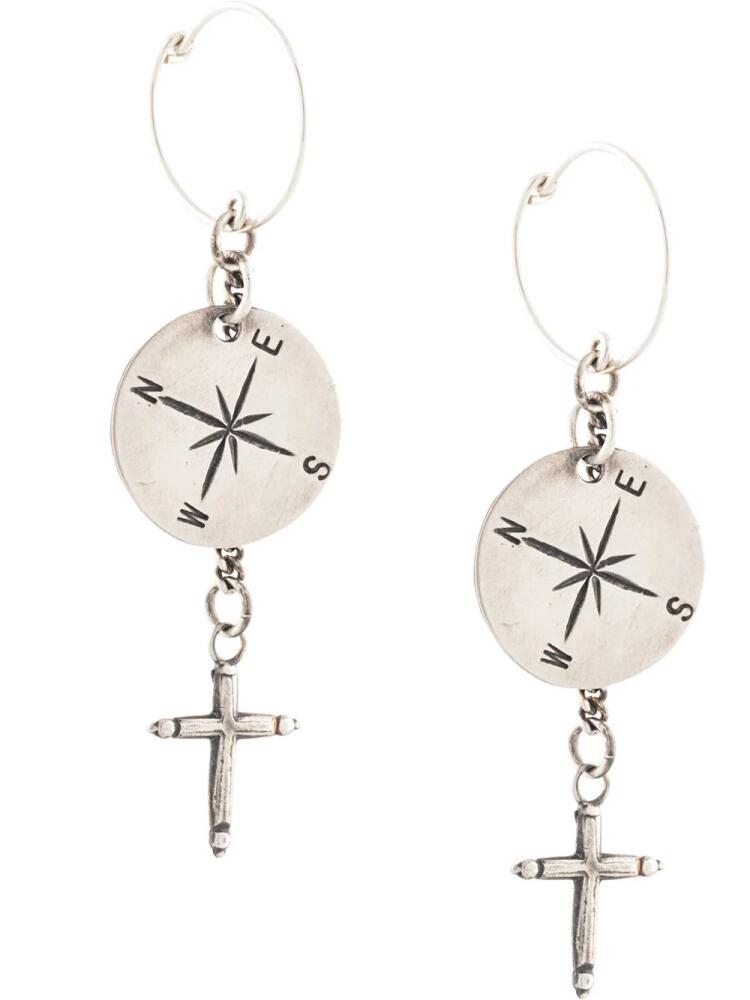 WERKSTATT:MÜNCHEN medium cross-pendant earrings - Silver Cover