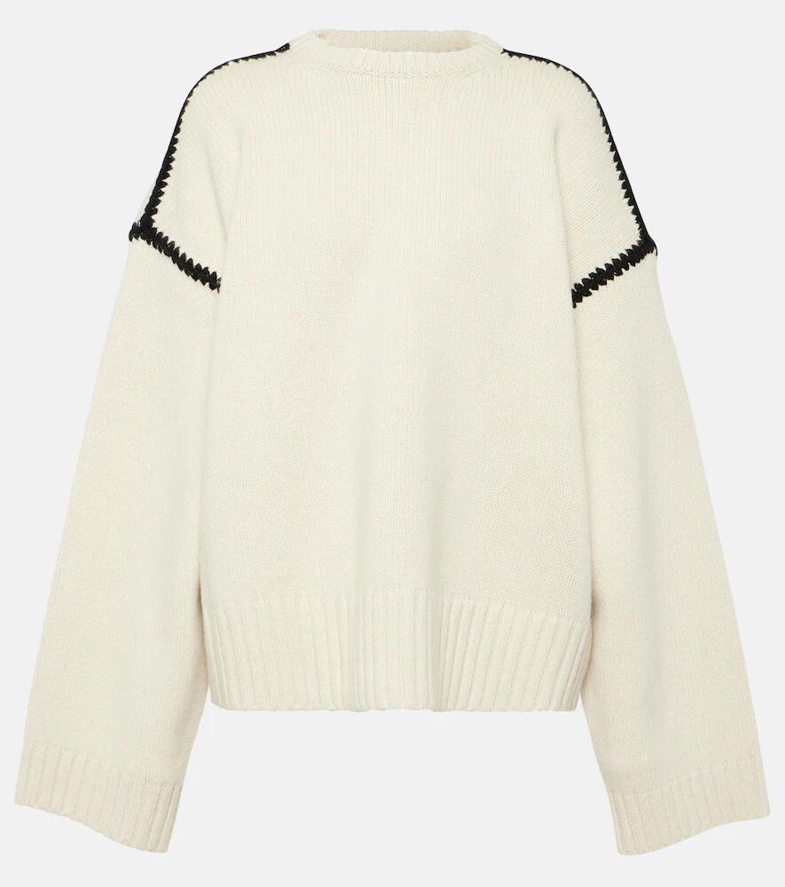 Toteme Embroidered wool and cashmere sweater Cover