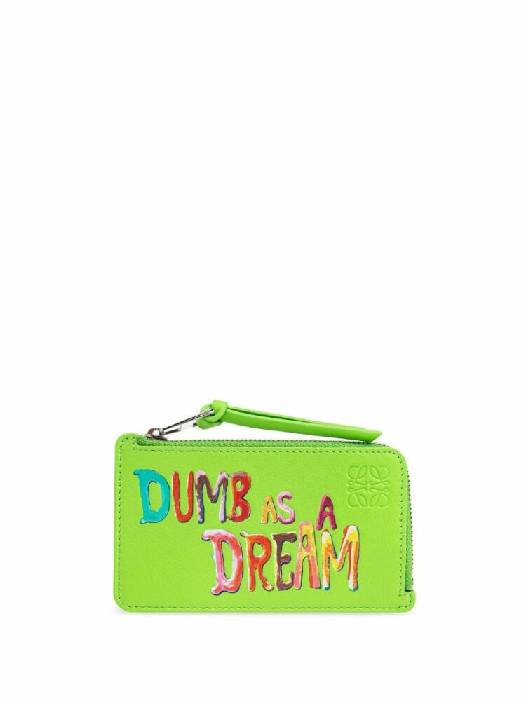 LOEWE Dumb as a Dream cardholder - Green Cover