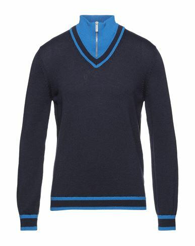 Bikkembergs Man Turtleneck Midnight blue Wool, Polyamide Cover