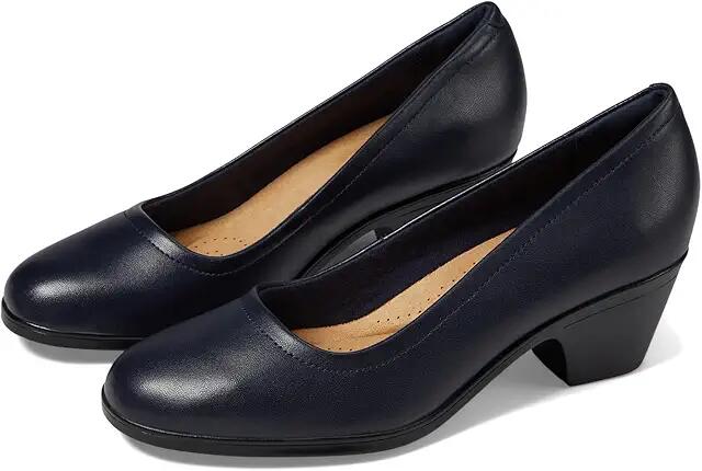 Clarks Emily2 Ruby (Navy Leather) High Heels Cover