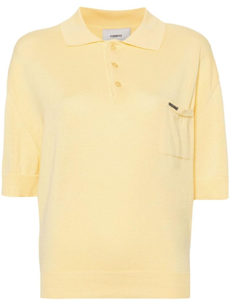 Coperni logo-plaque polo jumper - Yellow Cover