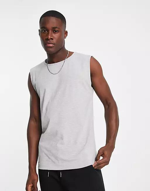 DTT tank top in light heather gray Cover